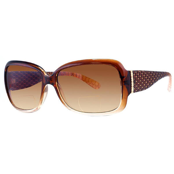 Womens Custom Eyes Semi-Rimless Tenille Square Reader Sunglasses - image 