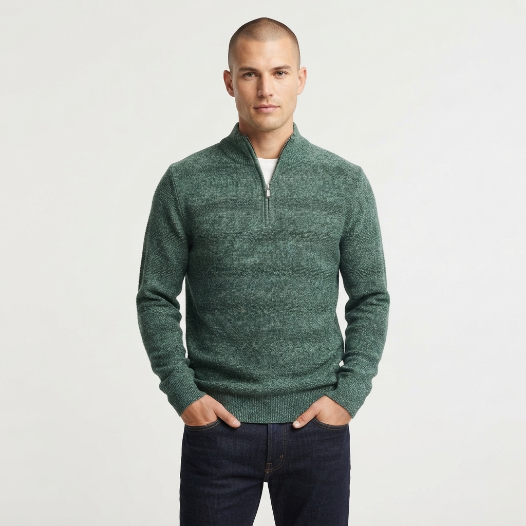 Mens Chaps Marled Twist 1/4 Zip Sweater