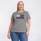 Plus Size Hasting & Smith Short Sleeve Americana Flag Tee - image 1