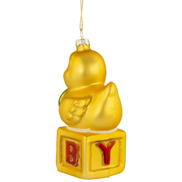 Northlight Ducky New Baby 2023 Glass Christmas Ornament