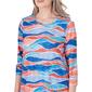 Womens Alfred Dunner Neptune Beach Waves Burnout Blouse - image 2