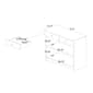 Baxton Studio Lauren Modern Wood 2-Door Buffet Kitchen Cabinet - image 9