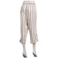 Womens Per Se Wide Leg Stripe Porkchop Pocket Linen Capris - image 2