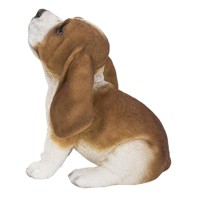 Hi-Line Gift Howling Basset Hound Puppy Garden Statue