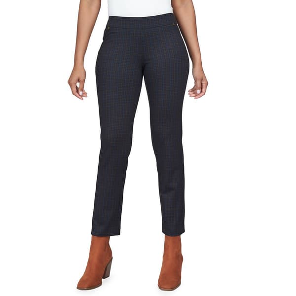 Womens Skye's The Limit Riding High Plaid Printed Pull On Pants