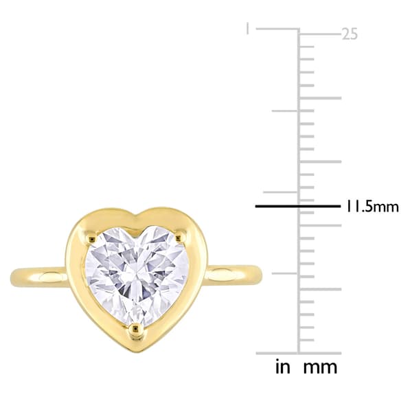 Gemstone Classics™ 10kt. Gold 2ctw. Moissanite Heart Ring