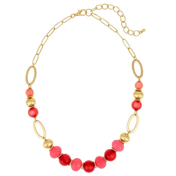 Ashley Cooper(tm) Coral Multi Beaded Open Link Necklace - image 