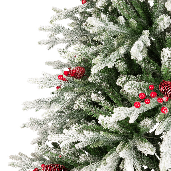 Northlight Real Touch™ 6.5ft. Flocked Grove Fir Christmas Tree