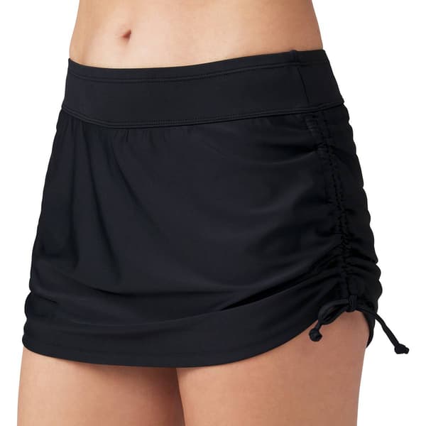 Womens Free Country Inner Brief Side Shirred Swim Skirt