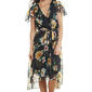 Womens Ellen Weaver Chiffon Floral High Low Hem Dress- Poppy - image 3