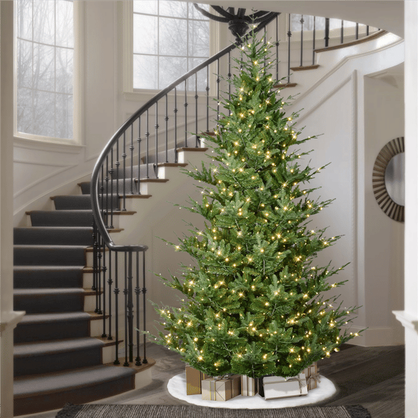 Puleo International 10ft. Pre-Lit Hillside Spruce Tree