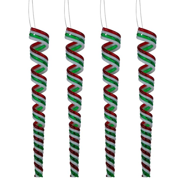 Northlight Seasonal Multicolor Candy Curls Ornaments - Pack of 4