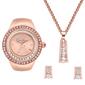 Womens Jessica Simpson Rose-Gold Tone Ring Watch Set - JSR0001RG - image 1
