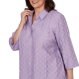 Plus Size Alfred Dunner Grand Bazaar Square Button Front Blouse
