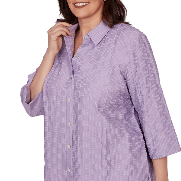Plus Size Alfred Dunner Grand Bazaar Square Button Front Blouse