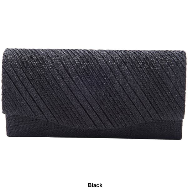 D''Margeaux Diagonal Shimmer Clutch Evening Bag