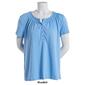 Plus Size Hasting & Smith Short Sleeve Solid Peasant Top - image 5