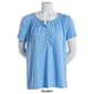 Plus Size Hasting & Smith Short Sleeve Solid Peasant Top - image 5