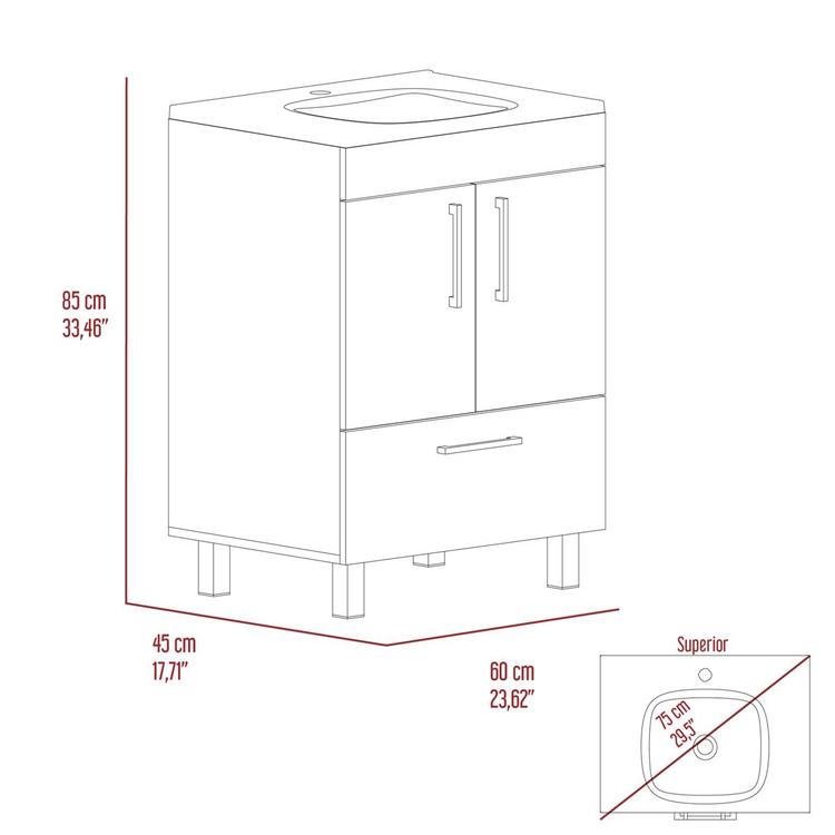 FM FURNITURE Otello Single Bathroom Vanity