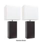 Elegant Designs&#8482; Modern Leather Table Lamps - Set of 2 - image 11
