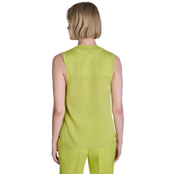Womens DKNY Solid V Neck Tank Top