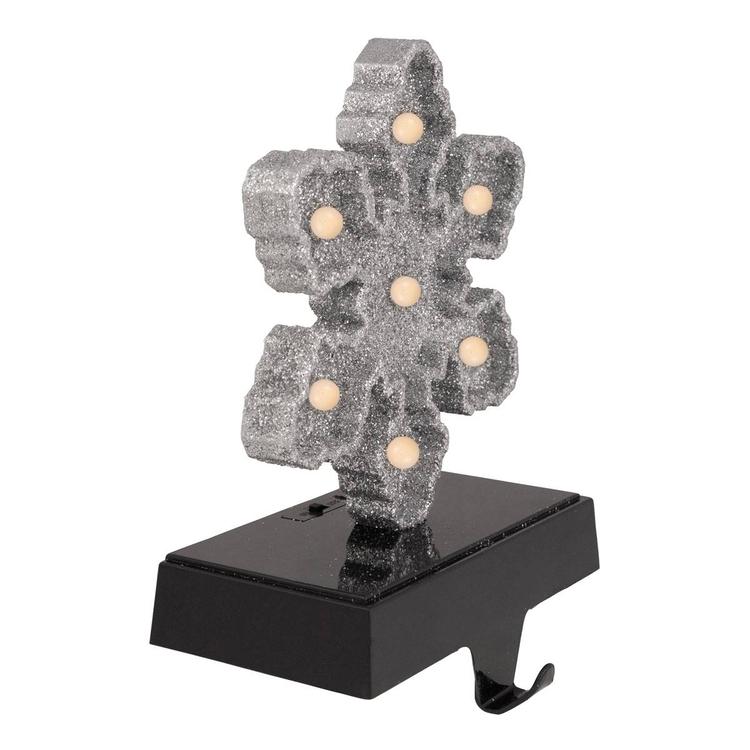 Northlight Seasonal LED Glittered Snowflake Stocking Hook