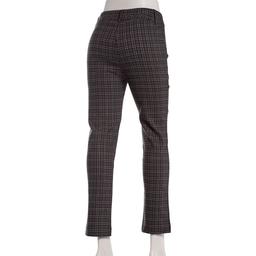Juniors Zoe & Phoebe Plaid Millenium Triple Button Ankle Pants