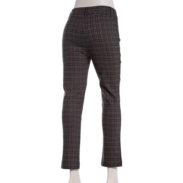 Juniors Zoe & Phoebe Plaid Millenium Triple Button Ankle Pants