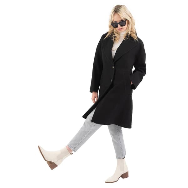 Womens Nine West Single Breasted Faux Wool Walker