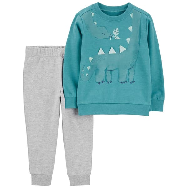 Toddler Boy Carter''s&#40;R&#41; Long Neck Dino Sweatshirt & Joggers Set - image 