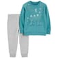 Toddler Boy Carter''s&#40;R&#41; Long Neck Dino Sweatshirt & Joggers Set - image 1