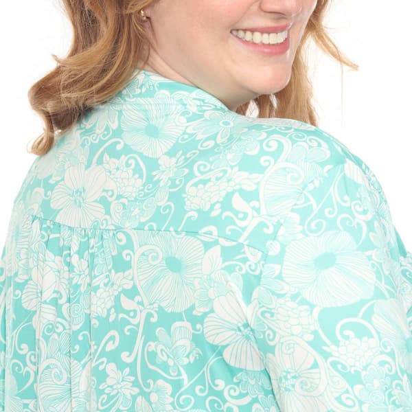 Plus Size White Mark 2pc. Floral Print Tunic and Pant Set