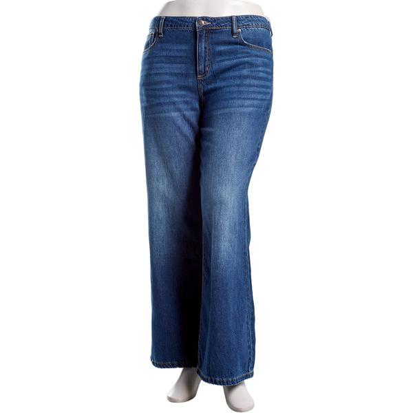 Juniors Celebrity Pink Mid Rise Baggy Flare Jeans