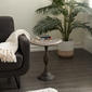9th &amp; Pike® Round Distressed Wood Carved Accent Table - image 2