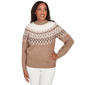 Petite Alfred Dunner Sunset Ridge Nordic Fair Isle Sweater - image 1