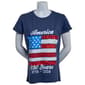 Womens Home of the Brave Stars & Stripes Flag Short Sleeve Tee - image 1