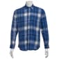 Mens Mountain Ridge Long Sleeve Flannel Shirt - Blue - image 1