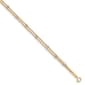 Gold Classics(tm) 14kt. Two-Tone 2 Strand Spiga Mirror Beads Anklet - image 1