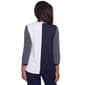 Womens Alfred Dunner Block Island 3/4 Sleeve Color Block Top - image 2