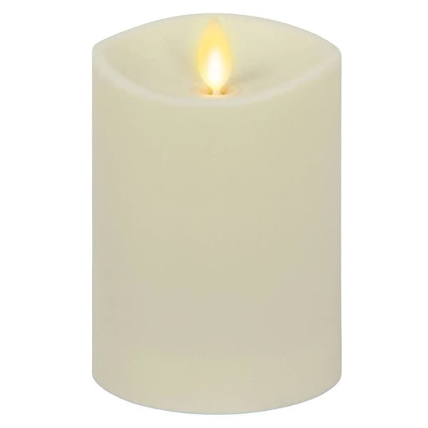 Melted Matte Moving Flame Pillar Candle - image 