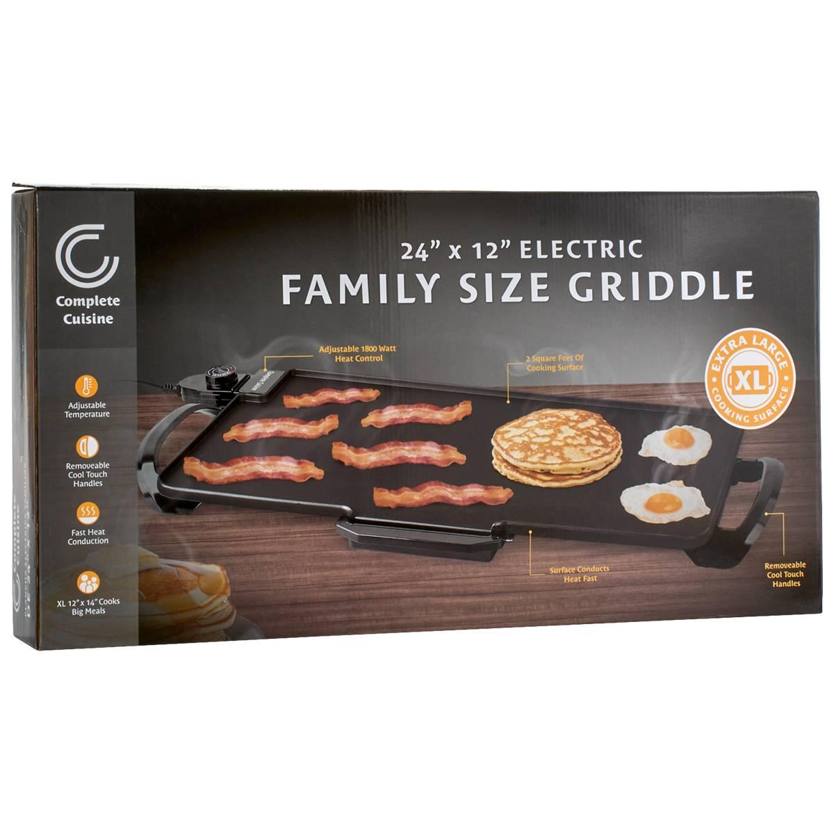 Complete Cuisine 24x12 Family Size Electric Griddle
