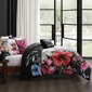 Bebejan Black Night Poppies 5pc. Reversible Comforter Set - image 3