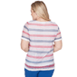 Petite Alfred Dunner The Royal Treatment Fringe Stripe Blouse - image 2