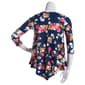Womens C'est La Vie 3/4 Sleeve V-Neck Lace Up Hanki Hem Blouse - image 2