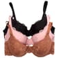 Juniors Juicy Couture 3pk. Lace Molded Push Up Bra JC2929-3PKM - image 2