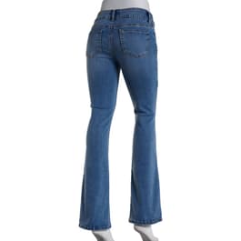 Juniors Celebrity Pink Kenzie Double Button Bootcut Denim Jeans