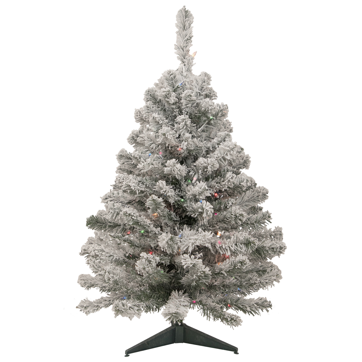 Northlight 3ft Pre-Lit Medium Flocked Madison Pine Christmas Tree
