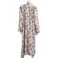 Womens Loungees Long Sleeve Fleece Floral Zip Front Robe - image 3