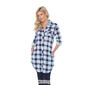 Womens White Mark Piper Stretch Plaid Tunic - image 6