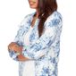 Womens Ruby Rd. French Riviera Floral Toile Denim Jacket - image 5